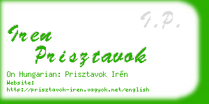iren prisztavok business card